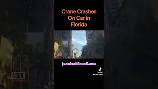 Crane Crashes in Car in Florida #Florida #Crane #CarCrash