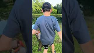 Pb catfish on a jug a Wessons pond (it weighed 8 pounds 3 oz) #fishingbait #sunfish #fish #bluegill