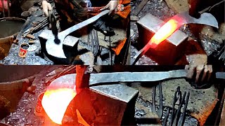 Giant Knife Making from Rusted Metal in local BLACKSMITH Shop