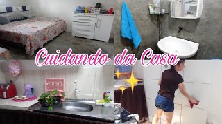 Cuidando da Casa🏡 Lavei o banheiro, limpei a parede da cozinha - Lar da pri