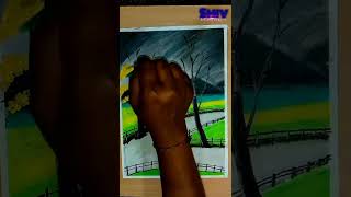 Scenery painting || nisarg chitra || निसर्ग चित्र #shorts