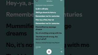 Centuries - Fall Out Boy #spotify #spotifytophits #musiclyrics #songs #lyrics #centuries #falloutboy