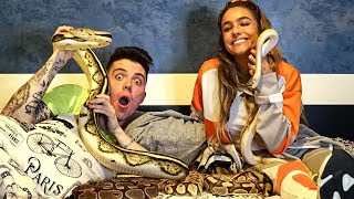 24 HOURS OVERNIGHT with SNAKES w/ Sommer Ray