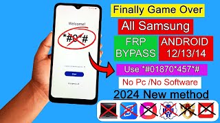 Finally New Method 2024 | Samsung FRP Bypass Android 11 12 13 Google Account Remove | ADB Fail