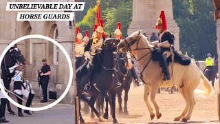 RUDE TOURISTS Were Taught a Lesson by the King's Horse Arnie at Horse Guards in London