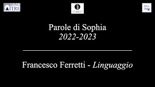 Le Parole di Sophia 2023 - Francesco Ferretti