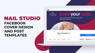 Nail Studio Facebook Cover Design and Post Template