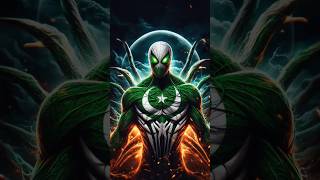 Pakistani flag-Spiderman|| Incredible fusion #aicreations #marvel #spiderman #naturefusion #fyp