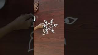 Easy Rangoli design | small | Quick | muggu | kollam #shorts