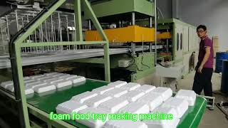 PS foam food box meat absorbent tray take away food container plate making machine #foamboxmachine