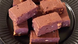 Healthy & Tasty Chocolate Fudge | Chocolate Banana Fudge | Chocolate Banana Peanut Butter Fudge