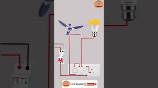 Ceiling fan and light wiring connection diagram #shorts #wiring #electrical #electricalvideos