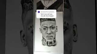 Not my favourite drawing, but it's ok 👌  Nle Choppa 💜🏴󠁧󠁢󠁳󠁣󠁴󠁿  #nlechoppa #rap #hiphop #art #drawing