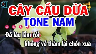 Karaoke Cây Cầu Dừa Tone Nam ( Dm ) Nhạc Sống Tuấn Kiệt