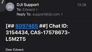 @DJISupportGlobal all there. The case number. Not that you’ll care