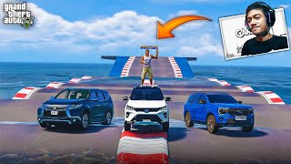 Pajero vs Fortuner vs Endeavour Water Bump Challenge | GTA 5 MOD GAMEPLAY