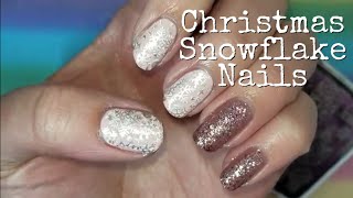 Christmas Snowflake nails