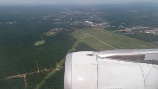 Air Asia Approach and Landing KLIA Kuala Lumpur Malaysia