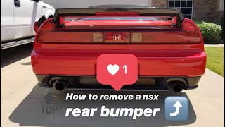 How to remove a Acura / Honda NSX Rear Bumper