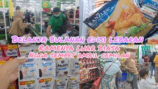 BELANJA BULANAN EDISI LEBARAN | RAMENYA LUAR BIASA | NGGA SEMPET AMBIL CEMILAN SATUPUN