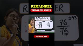 REMAINDER THEOREM SHORT TRICK #youtubeshorts #maths #youtubeshorts