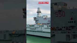 Cavour aircraftcarrier and Bergamini-class frigate Alpino  sailing in the waters of the Philippines.