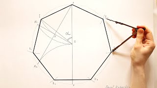 4K Approximate construction of a regular heptagon with using a compass and a ruler