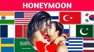 How to say "HONEYMOON" in different countries