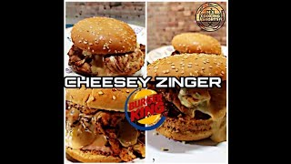 CHEESEY ZINGER BURGER 🍔#food #youtube #foodie #love #tiktok #shorts #instagram #facebook #burger