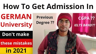 How To Get Admission In German University 2021 | Urdu/Hindi