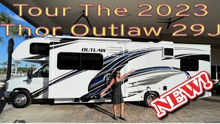 Tour the NEW 2023 Thor Outlaw 29J C-Class Toy Hauler RV