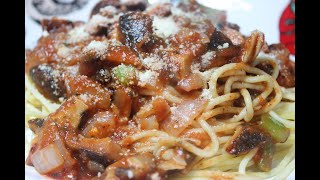 Vegetable Shiitake Mushrooms Spaghetti Sauce | Vegetarian | Recipe |