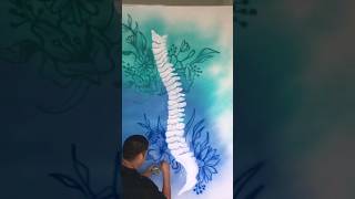 #columnavertebral #bones #arte #pintura #flores #cervicales