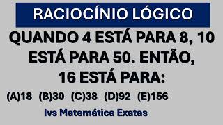 MATEMÁTICA RACIOCÍNIO LÓGICO. QUESTÕES DE CONCURSOS E PROVAS. Ivs Matemática Exatas.