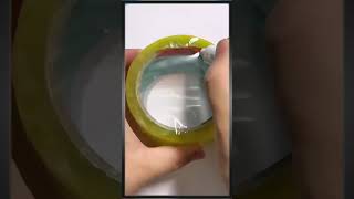 Use tape to make beautiful rainbow projection handicrafts parent-child creativity kindergarten d