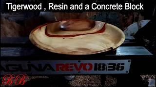 Wood turning my largest river bowl and it gave me problems