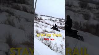 Stay on Trail they say?!?!  #snowmobiling #skidoo #snowmobile #snowmobiler #wheelie