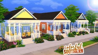 COLORFUL SOUTHERN HOUSES | The Sims 4 Speed Build