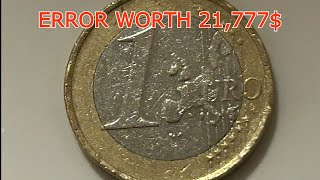 1 EURO GERMANY 2002 ERROR WORTH 21,777 $