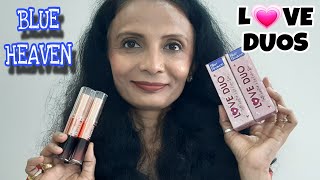 *NEW*BLUE HEAVEN L💗VE DUOS| SWATCHES AND REVIEW| MEGHNA MANJREKAR