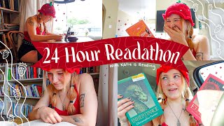 24 hour reading vlog | romance books! 🍓 ft katie is reading