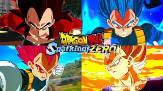 Dragon Ball Sparking Zero - All Vegeta Transformations, Supers & Ultimates (4K 60FPS)