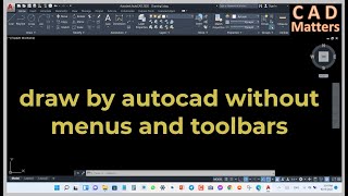 AutoCAD | Experience| Using AutoCAD without menus and toolbar اوتوكاد | خبرات| رسم بدون شريط الادوات