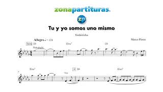 Partitura "Tu y yo somos uno mismo"