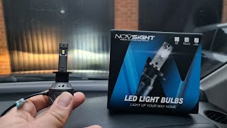 novsight led bulb review h4 h7 h11 hallagon vs led in action