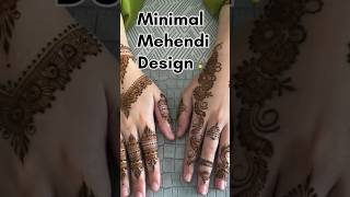 Minimal Mehendi Design 🤍#mehendidesign #design #ideasformehendi #trending