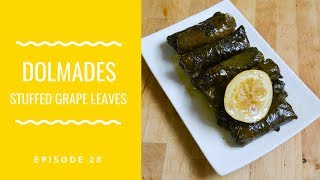 How to make Dolmades |  Vegetarian Stuffed Grape Leaves Recipe