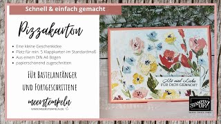 ⚓️ Bastelanleitung - Pizzakarton / Geschenkverpackung für 5 Grußkarten - Geschenkidee - Stampin‘Up!