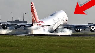 Boeing 747 Rough Landing! | Daily dose of aviation