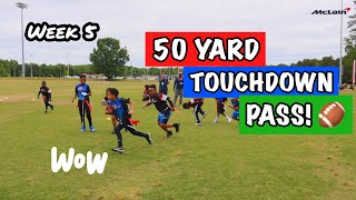 8 Year Old Throws a 50 Yard TOUCHDOWN Pass! | Jayce McLain